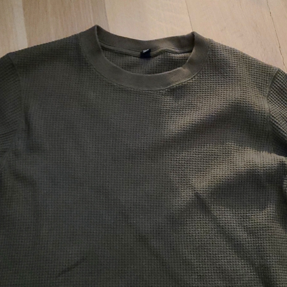 UNIQLO Waffle Crew Neck Long-Sleeve T-Shirt